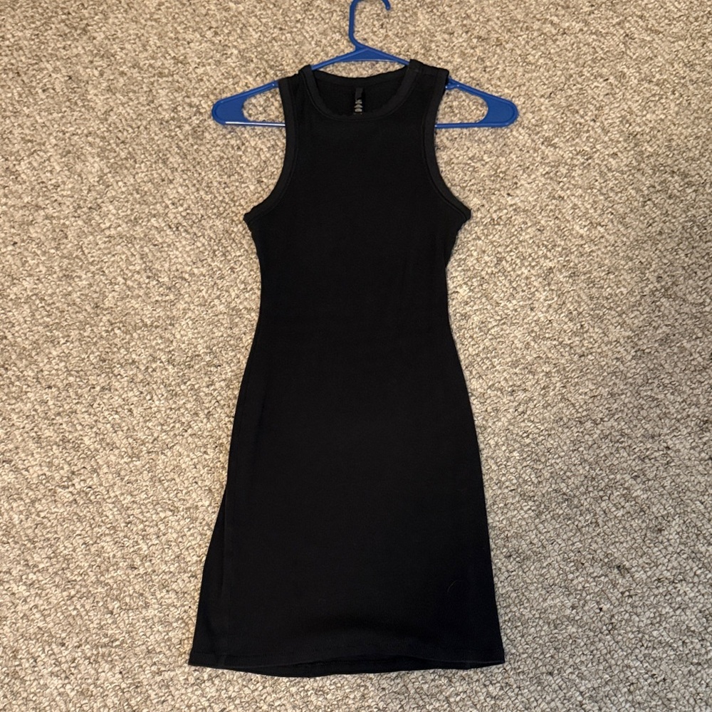 Cotton ribbed tank dress